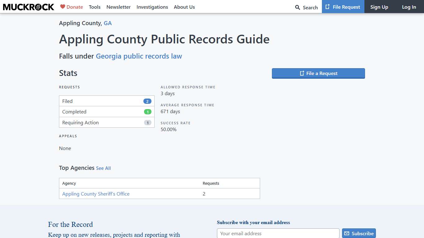 Appling County Public Records Guide • MuckRock